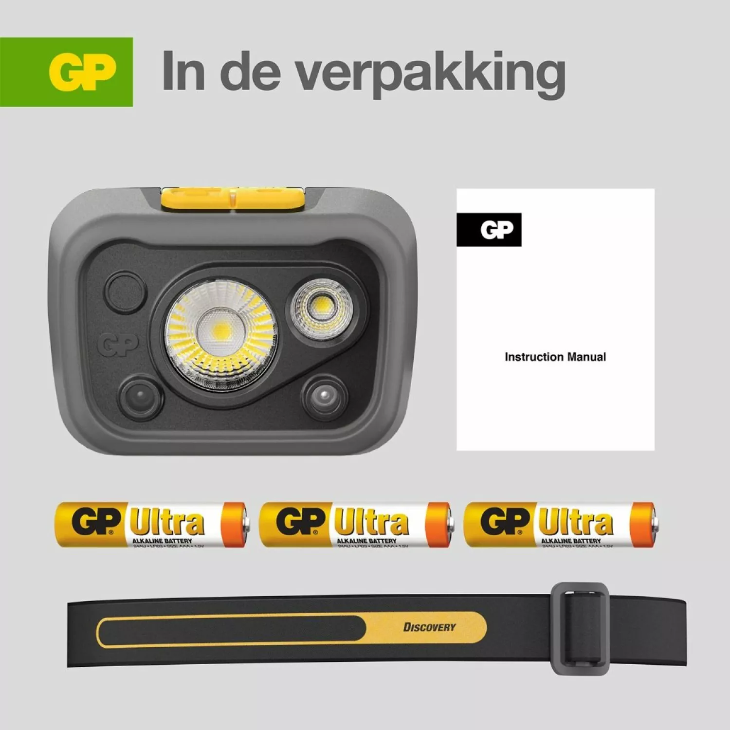 GP CHW54 Hoofdlamp -  375lumen - 3X AAA - 260GPACTCHW54000