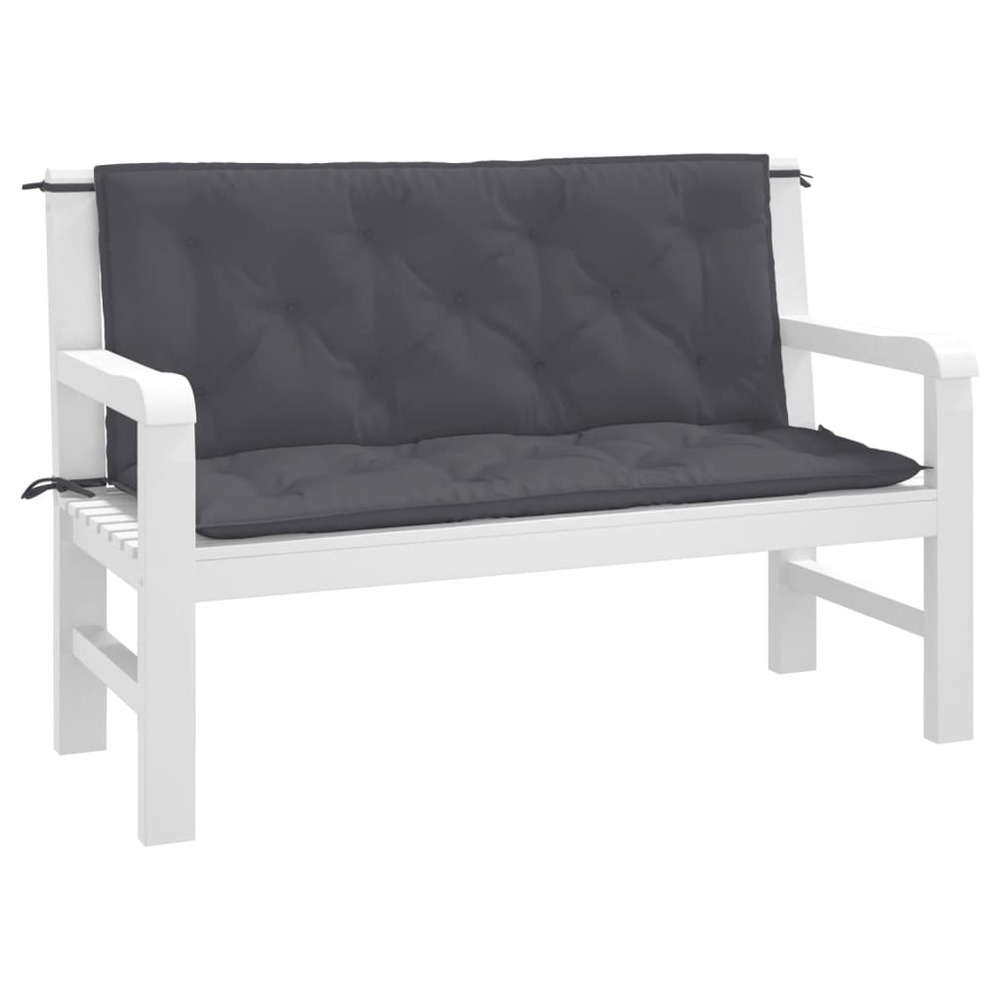 Coussins de banc de jardin 2 pcs anthracite tissu oxford