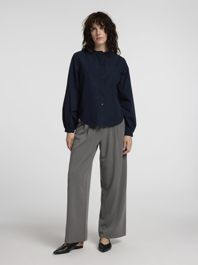 Selected Femme SLFBLAIR LS SHIRT EX Mørkeblå