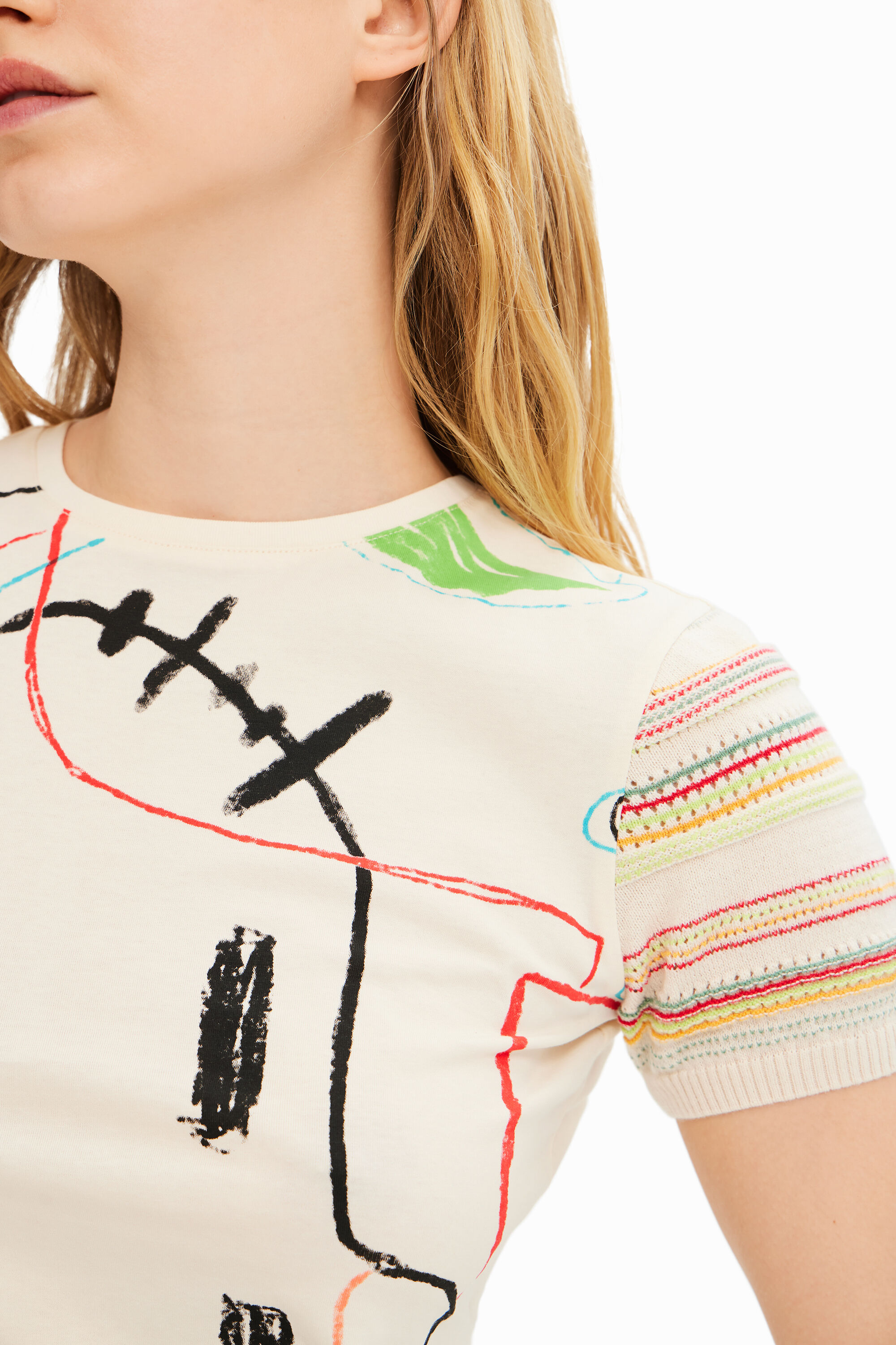 T-shirt maille arty