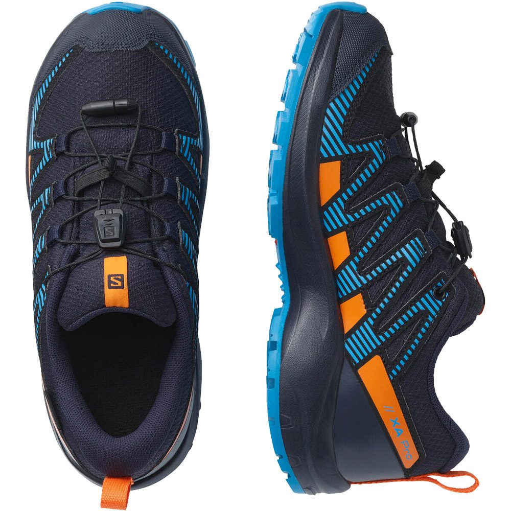 Salomon XA Pro V8 CSWP Wanderschuhe Junior navy wil vibrant orange blithe