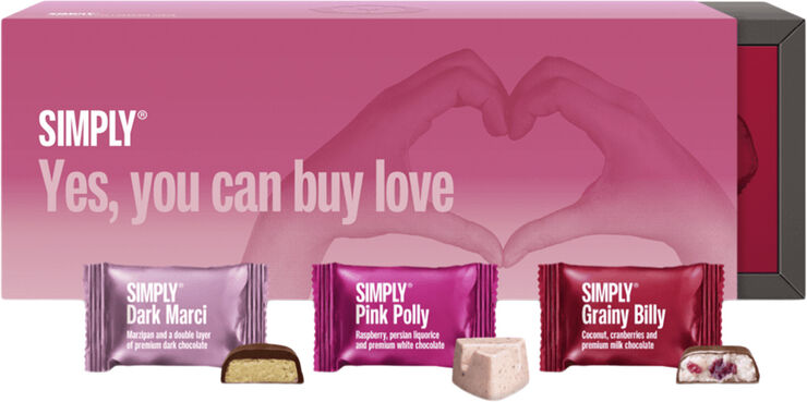 Simply Chocolate Gift Box, Yes, you can buy love (270 g)