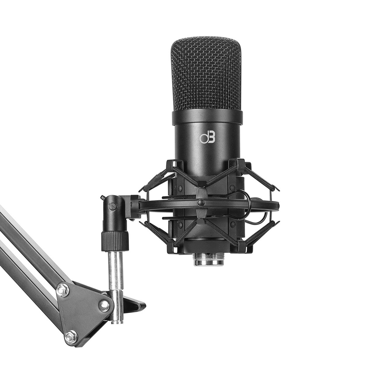 Dynabass Kit de microphone à condensateur avec bras mic500 noir