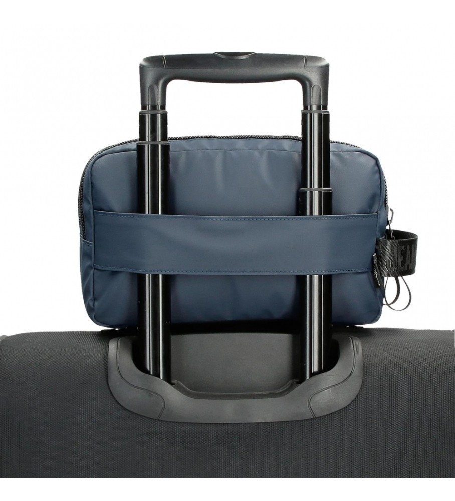Nécessaire adaptável Pepe Jeans Hoxton com dois compartimentos, azul marinho