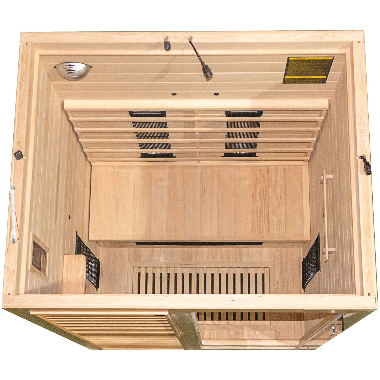 Dewello® Infrarotkabine Infrarotsauna HAMLIN 130cm x 105cm inkl. 5 Vollspektrumstrahler, Bodenstrahler, 2 Personen, LED