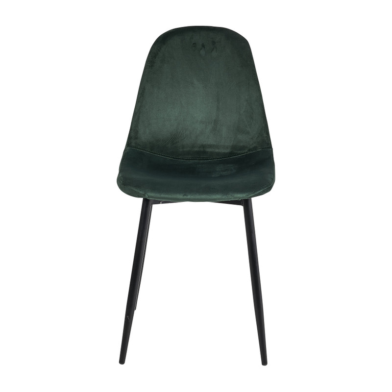 Eetkamerstoel Ivy - velvet groen - 88x44x53 cm