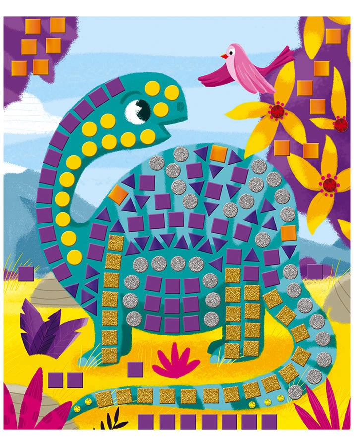 Mosaikkarten DINOSAURIER 8er-Set