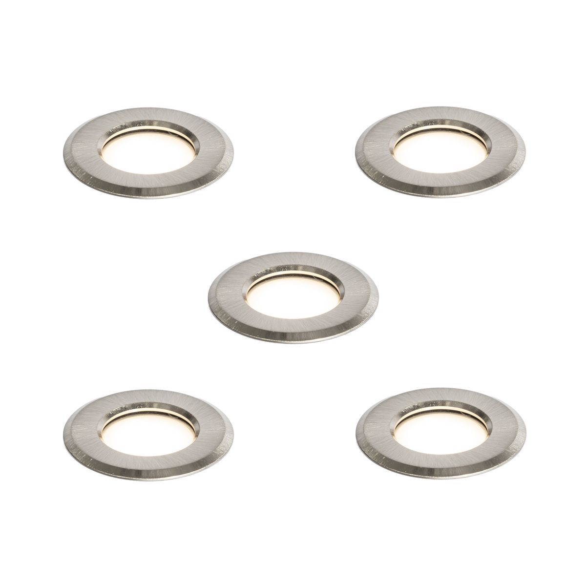 Set van 5 moderne grondspots aluminium incl. LED IP67 - Linsey