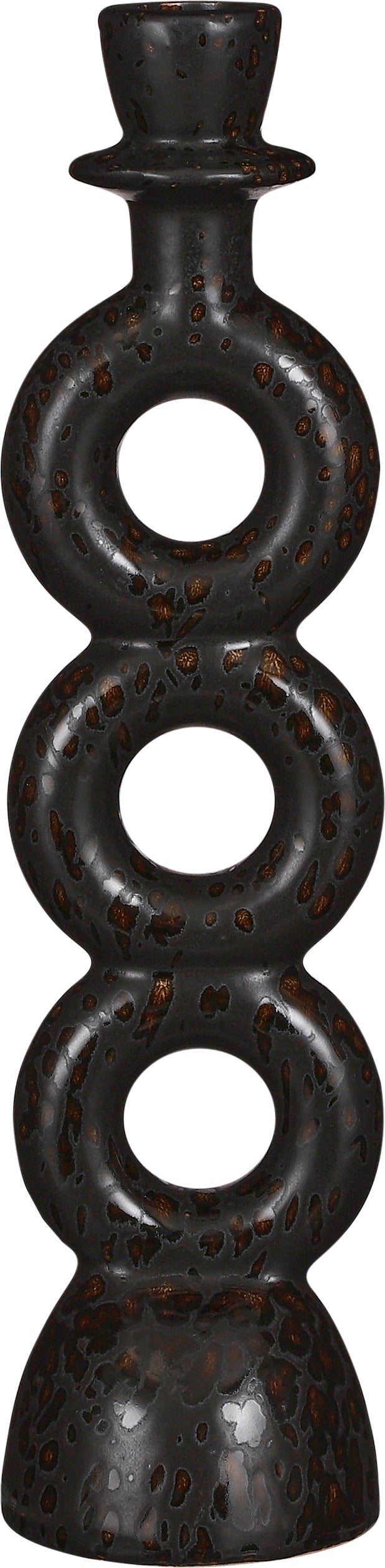 Mica Decorations kandelaar zwart D 8 H 32 cm