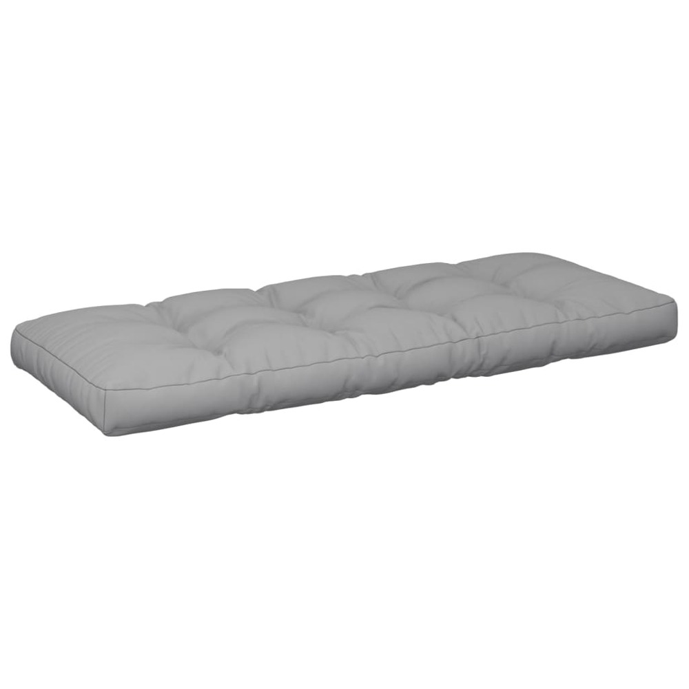 Coussins de palette 2 pcs gris tissu
