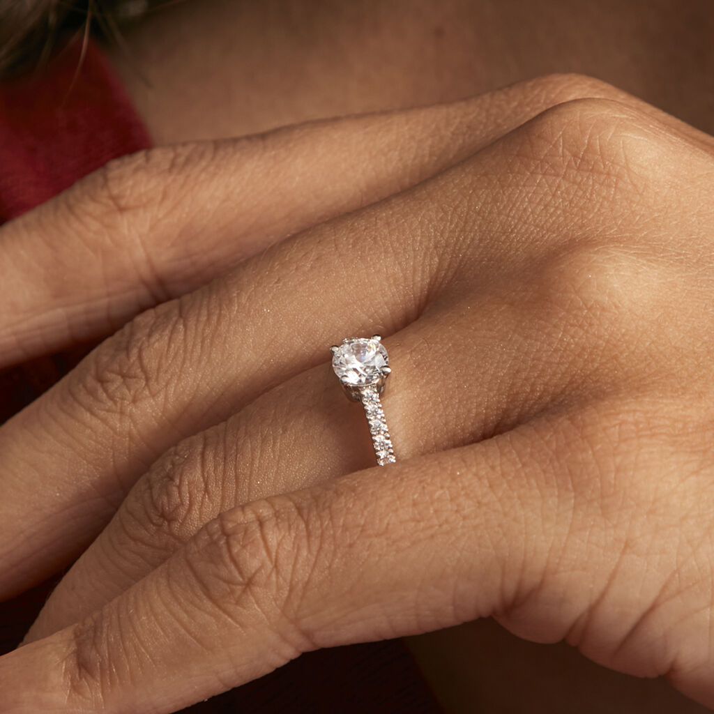 Bague Manon Or Blanc Oxyde De Zirconium