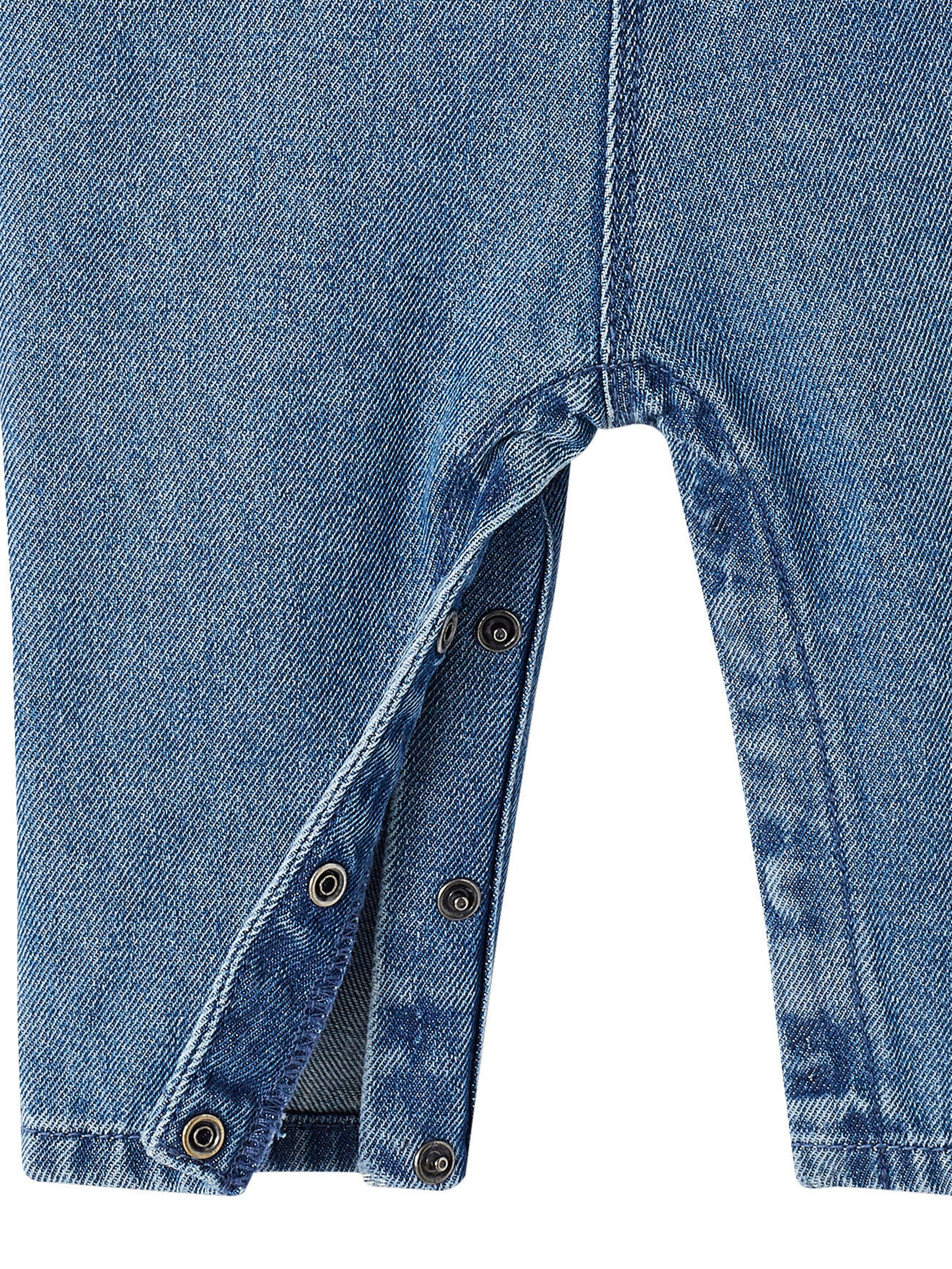 Vertbaudet Mädchen Baby Jeans-Latzhose blue stone