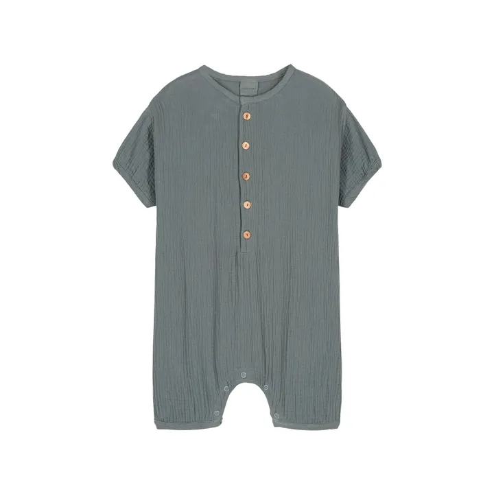 Studio Bohème Combishort Bebecito Gaze de Coton | Bleu gris