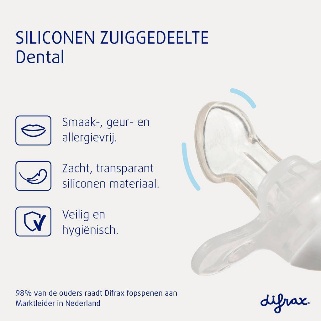 Dirfrax speenfopspeen - Newborn - Lichtroze - 2 stuks