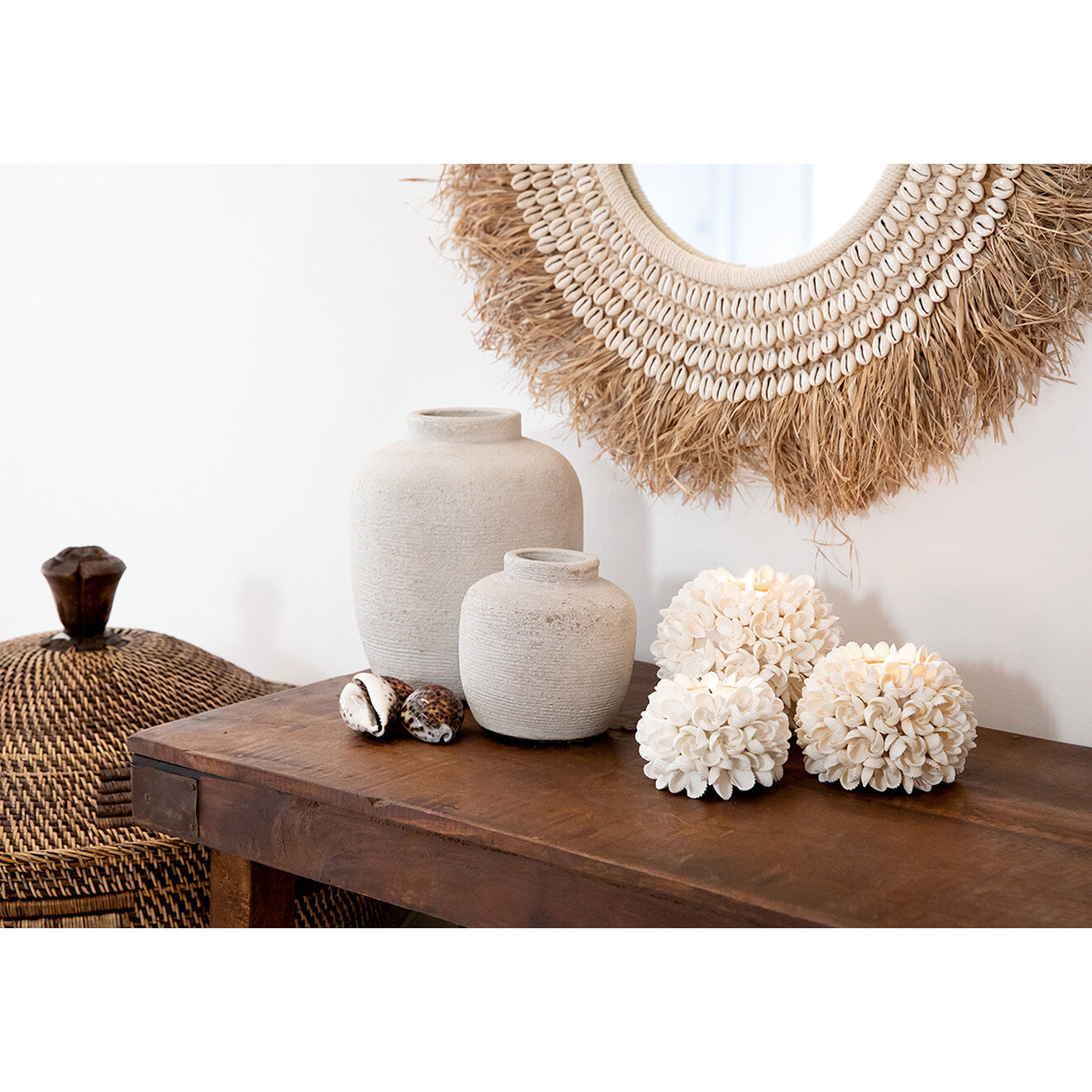 Bazar Bizar Bougeoir Flower Power blanc -  D.7 cm