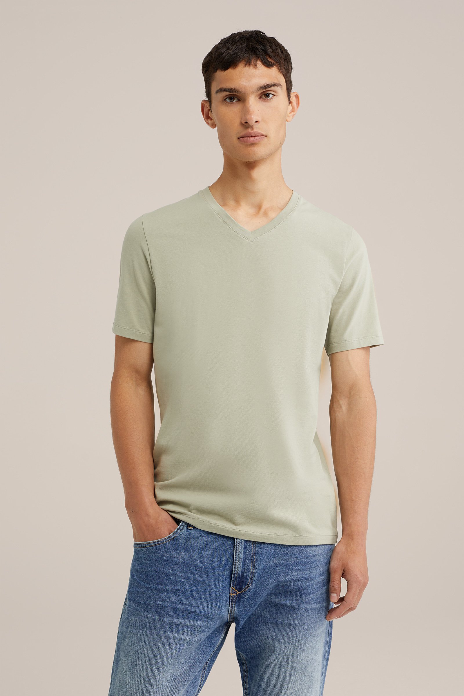 T-shirt WE Fashion Lichtgroen