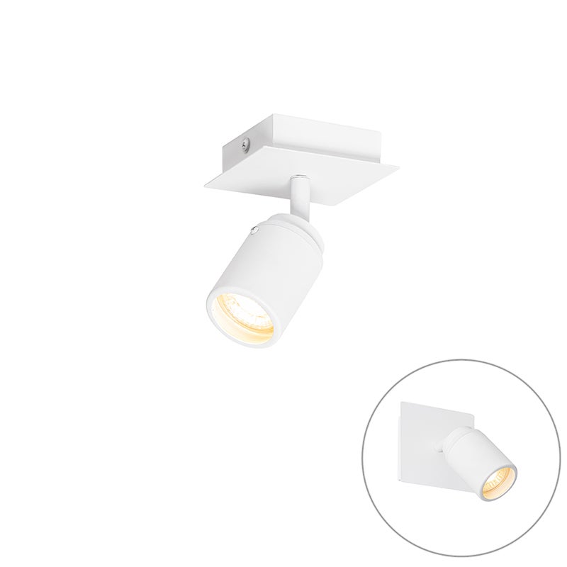 Moderne witte vierkante badkamerspot IP44 - Ducha