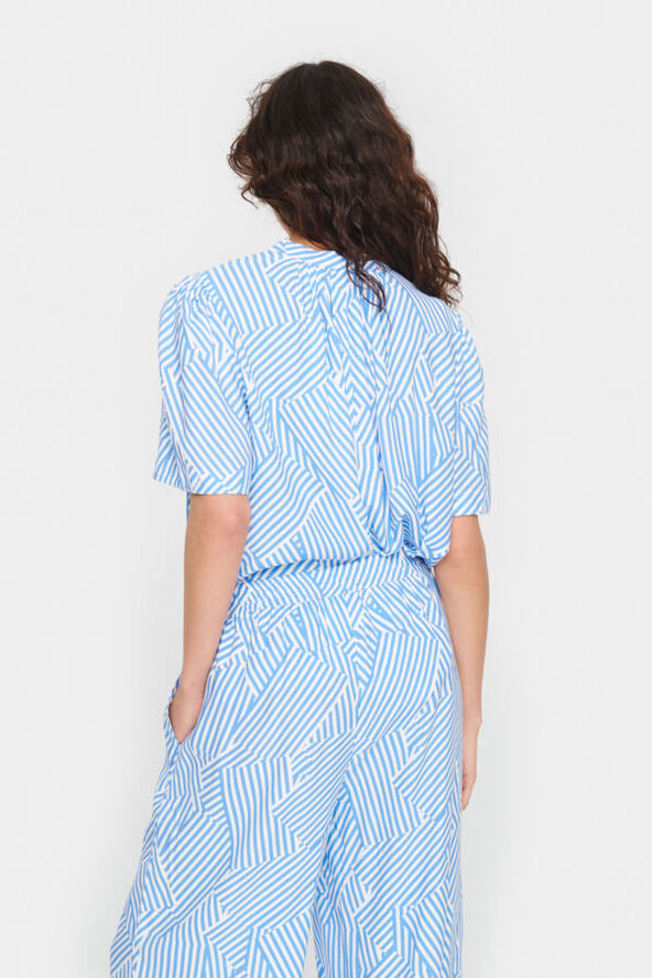 Saint Tropez ElyseSZ Blouse Milky b. braided stripes