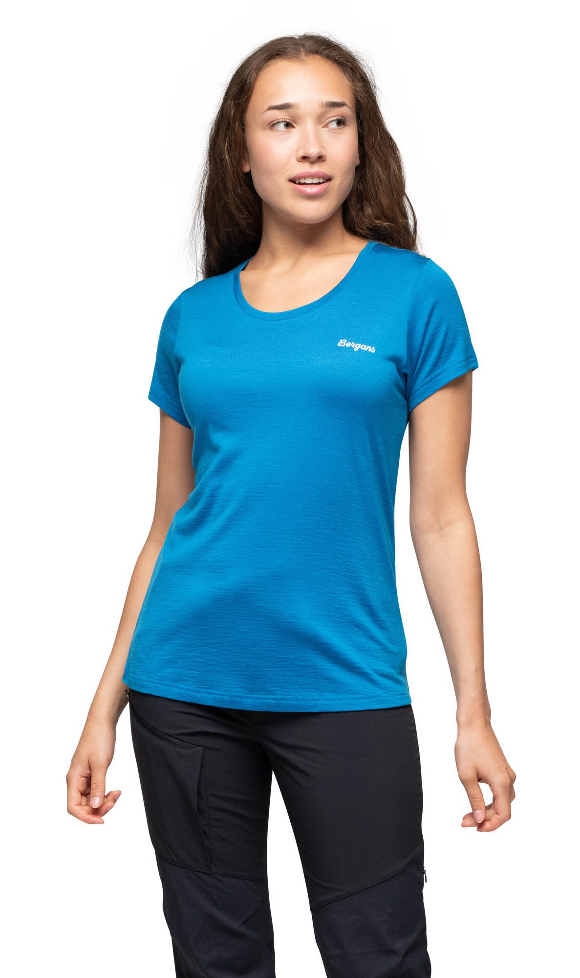 Rabot Emblem Wool Tee Dame Dark Aqua Lagoon