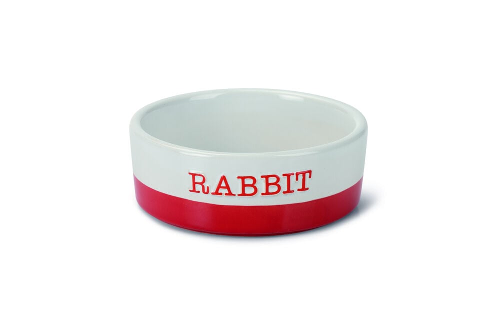 Beeztees Voer- of Drinkbak - Keramiek - 250 Milliliter - Rood - 4.5x12x12 cm