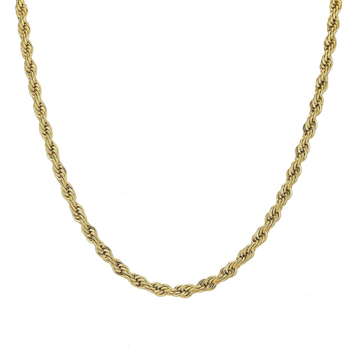 Collier Torsada acier doré or