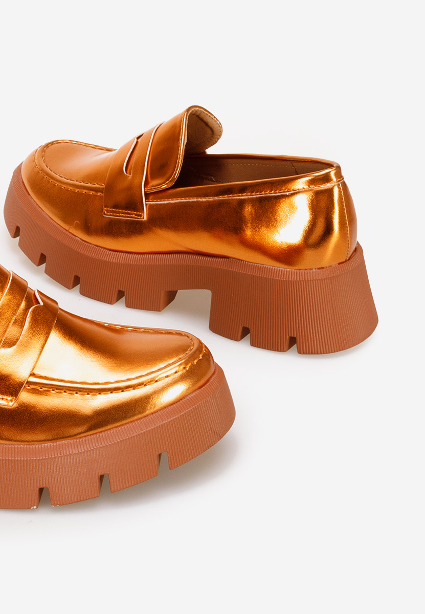 Mocassins à semelle épaisse orange Azienda