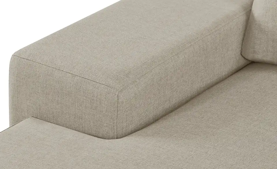 Ecksofa Rome Schlamm, Beige links Webstoff