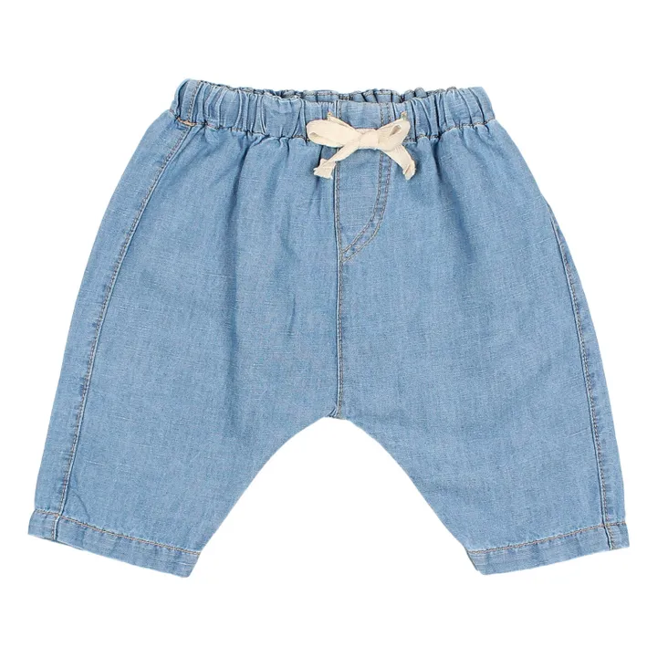 Búho Sarouel Denim Lin | Bleu jean