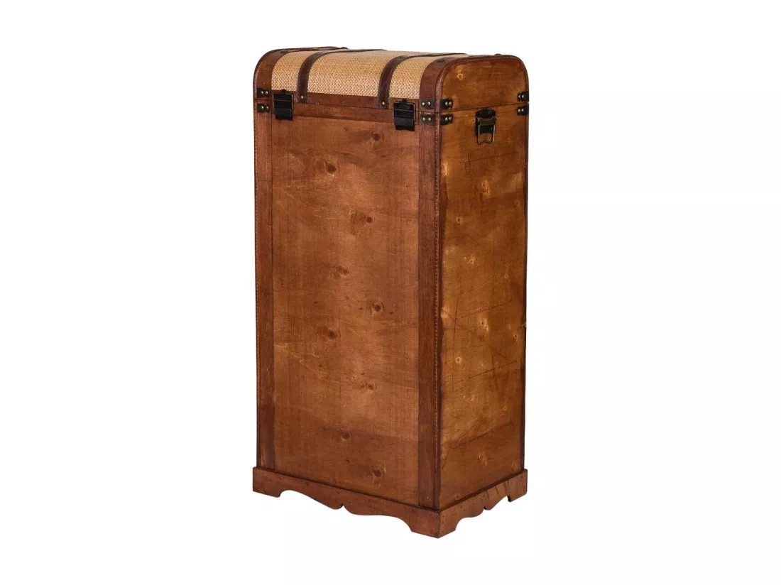 Coffre à bouteilles en bois marron 44x30x85h cm