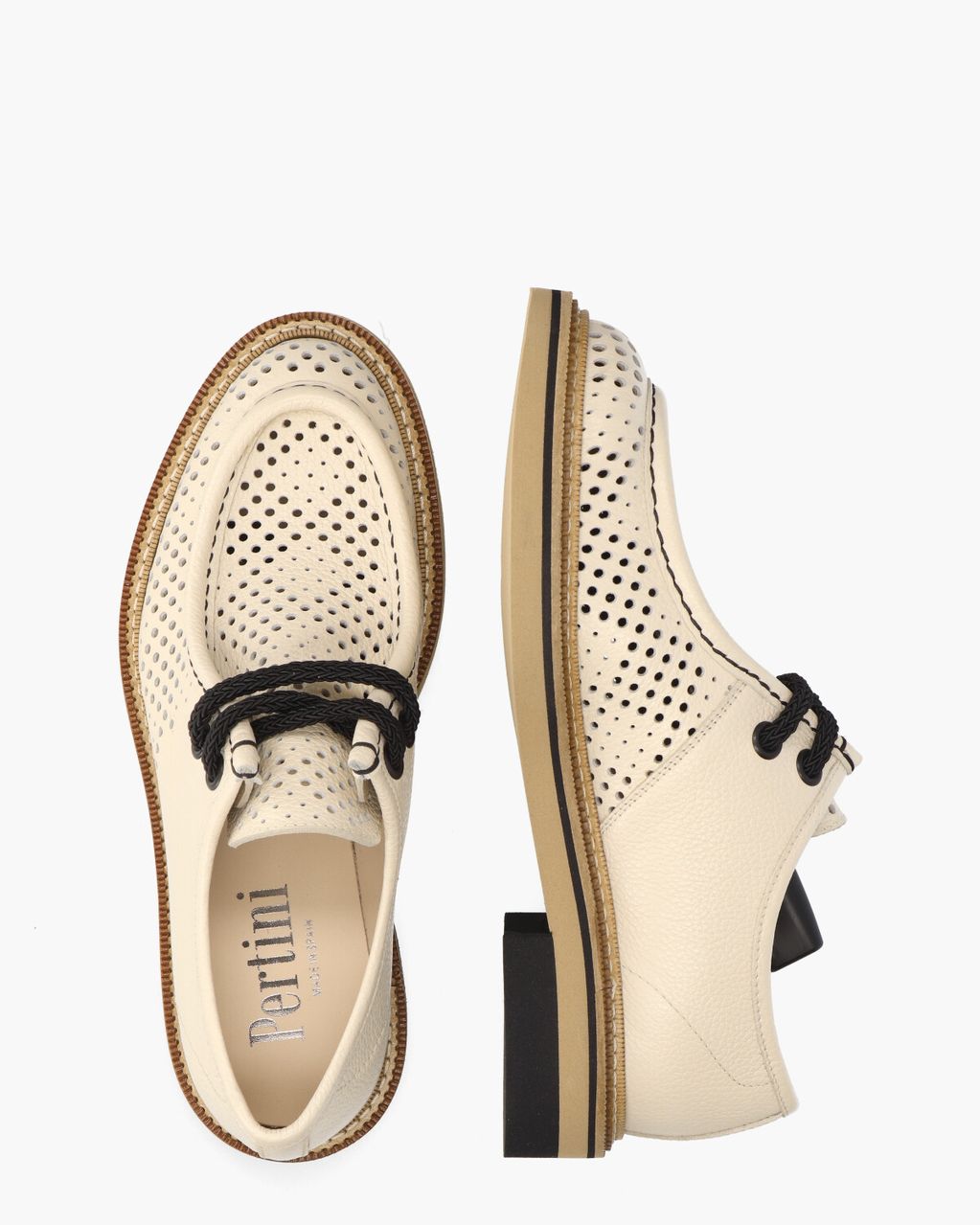 Pertini 32290 Off-White Dames Veterschoenen