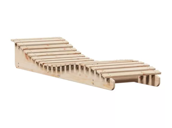 Chaise longue 205x60x31,5 cm bois massif de pin