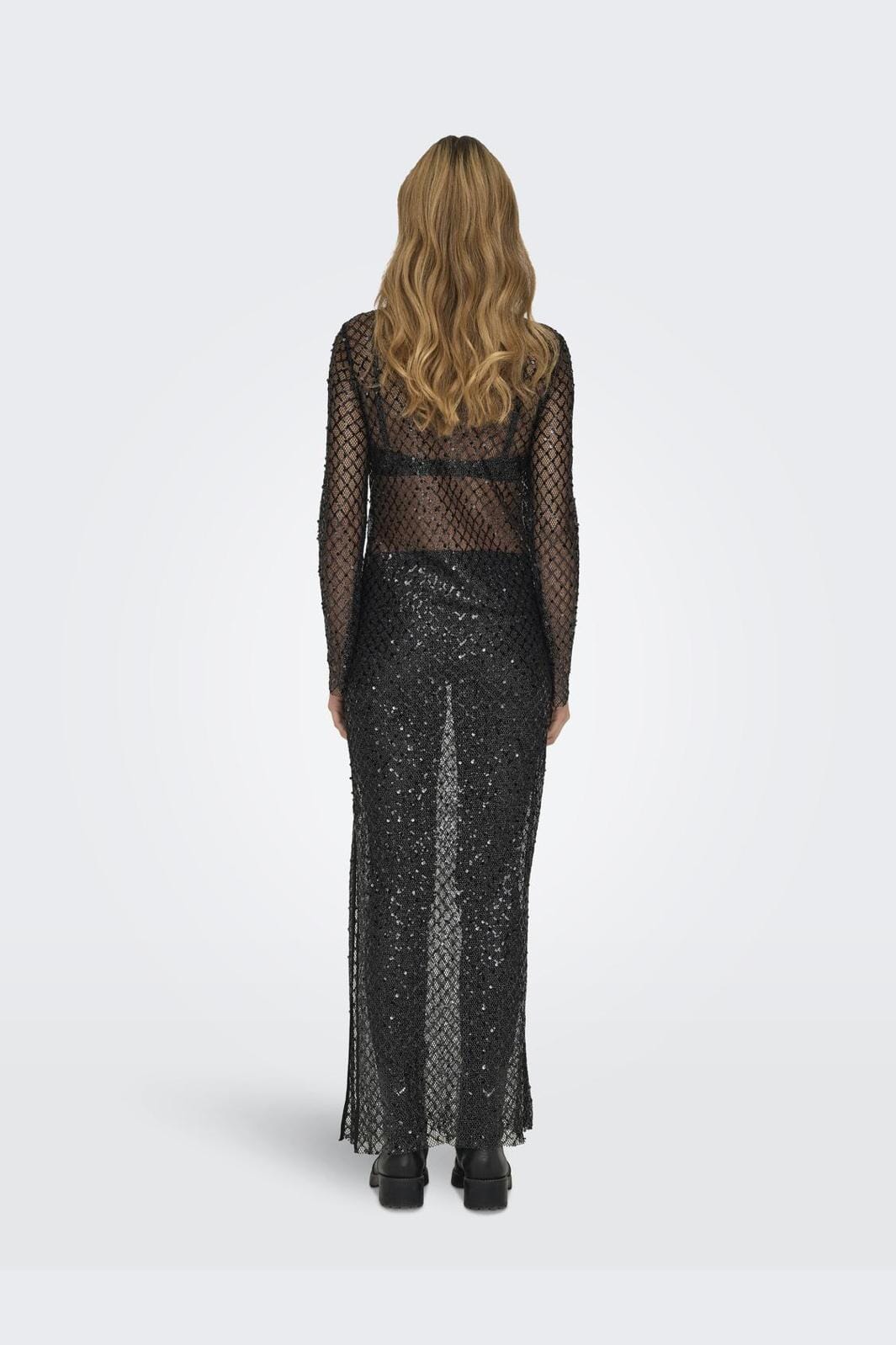 Only Onldonna Ls Ankle Sequins Dress