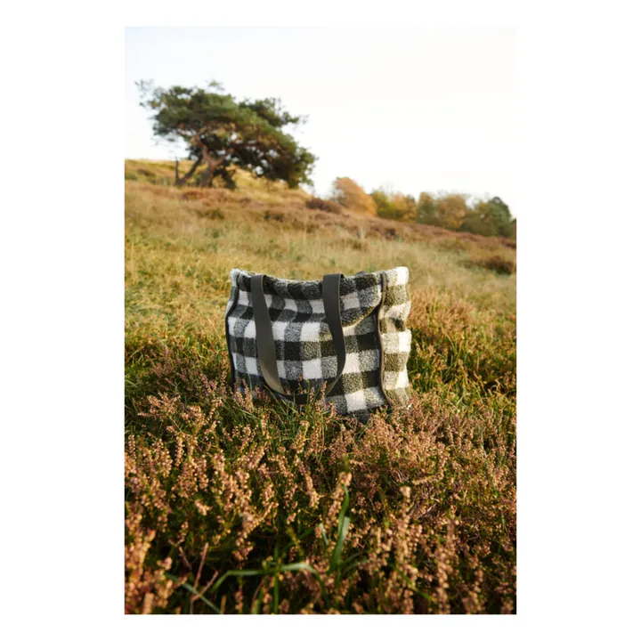 Liewood Tote Bag Matière Recyclée Carreaux Reed | Gris anthracite
