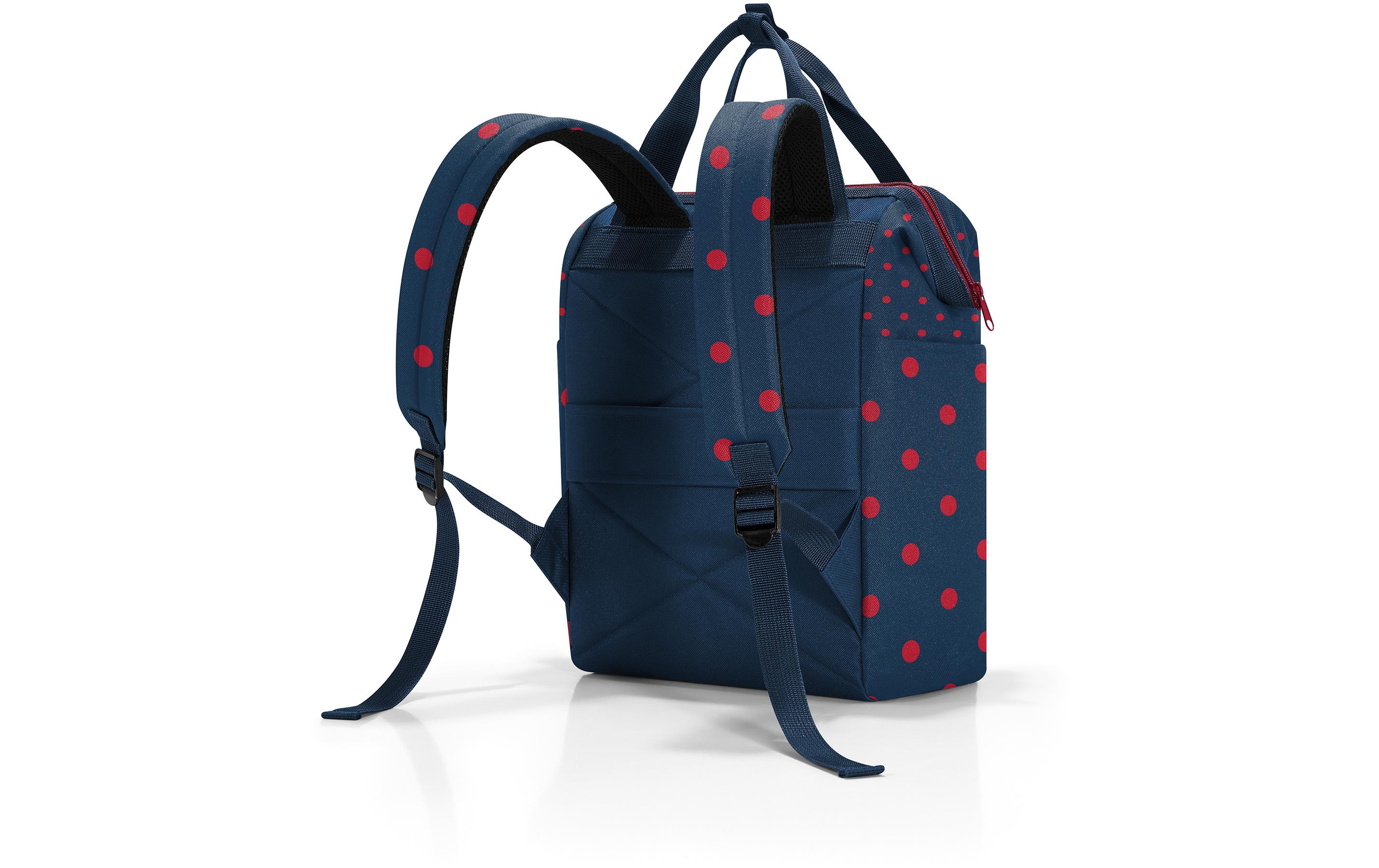 Rucksack Allrounder R Mixed Dots RedKombination aus Rucksack und Tragetasche