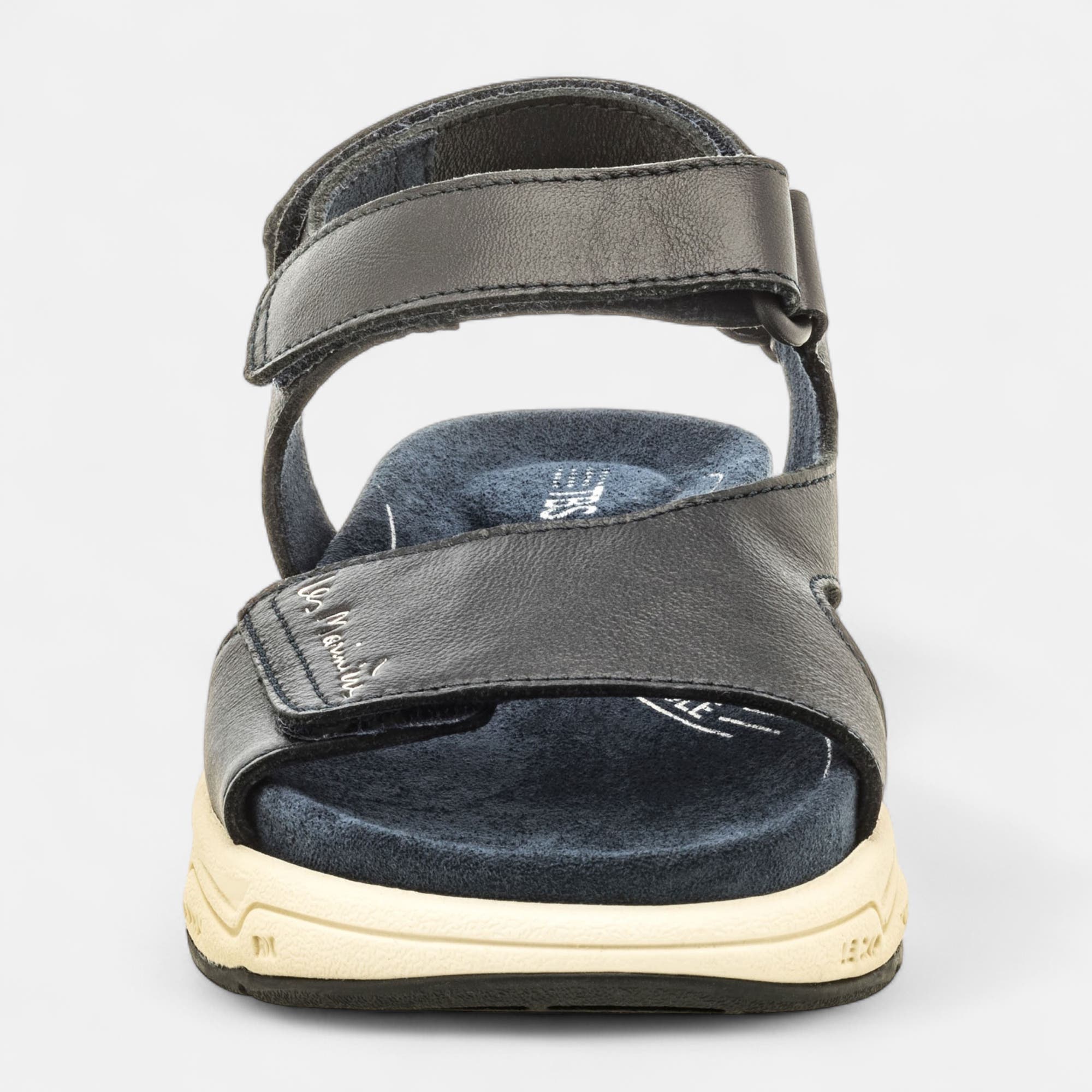 Sandales Femme en cuir bleu marine
