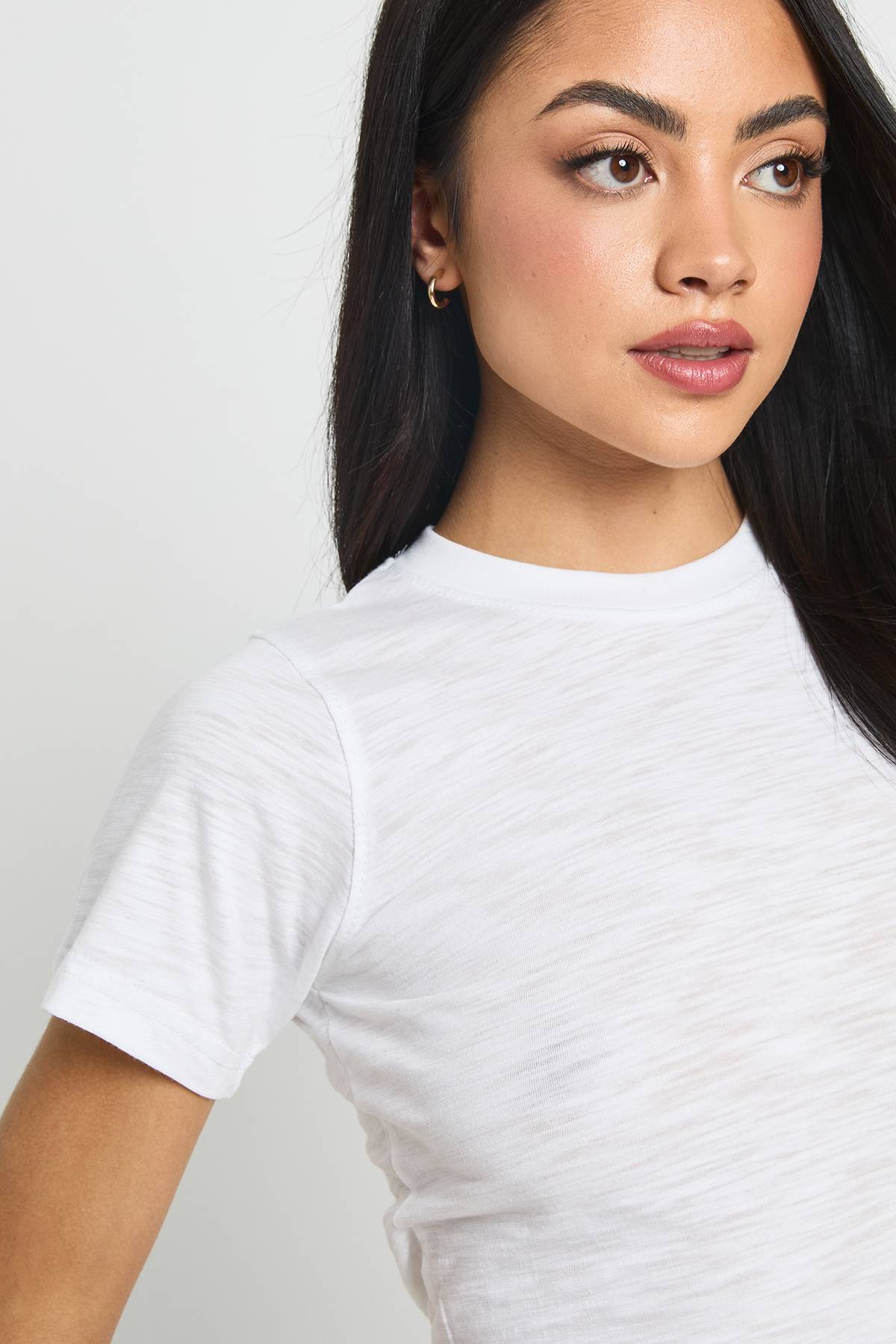 boohoo T-shirt Court Semi-transparent En Coton Slub