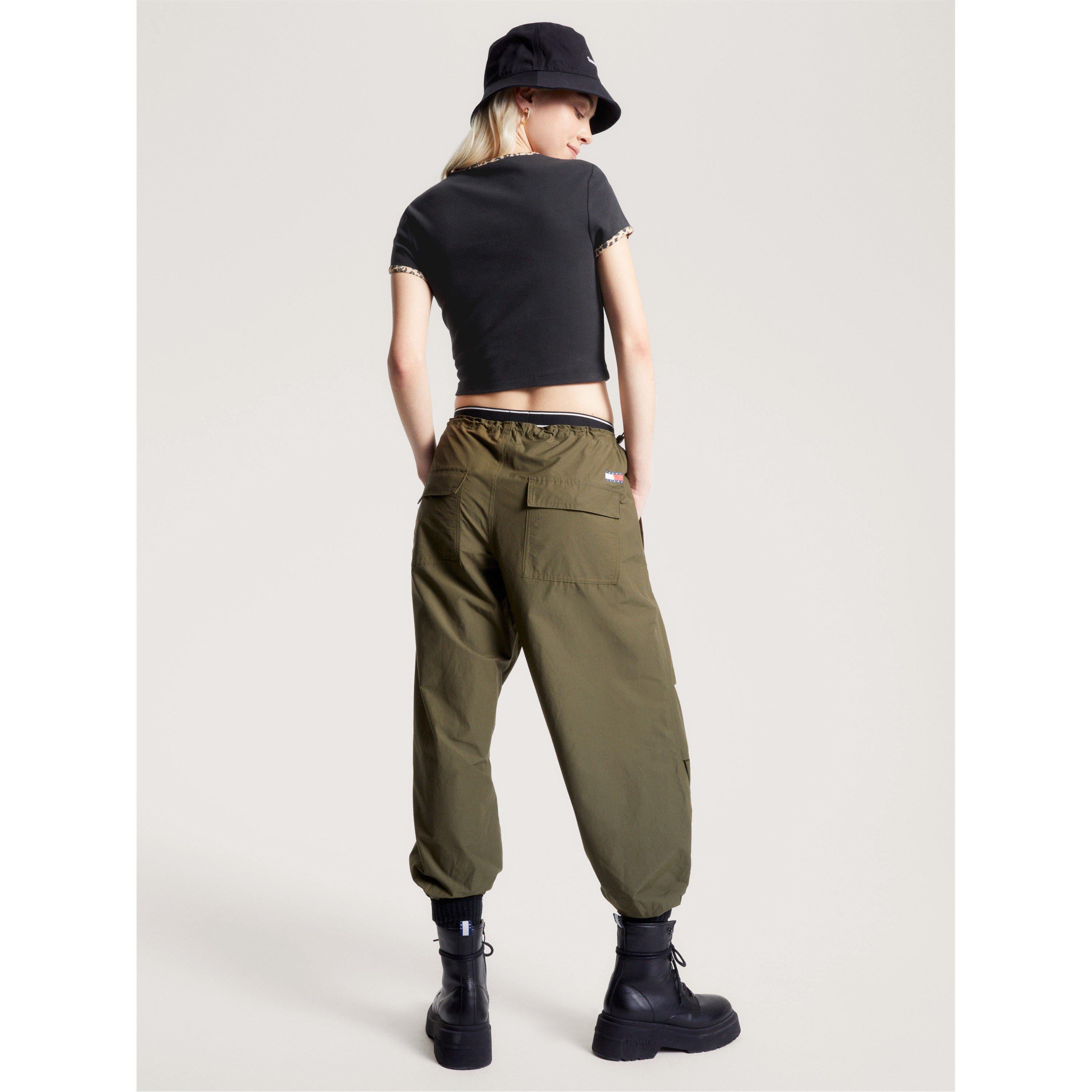 Tommy Jeans Cropped Leopard Binding T Shirt