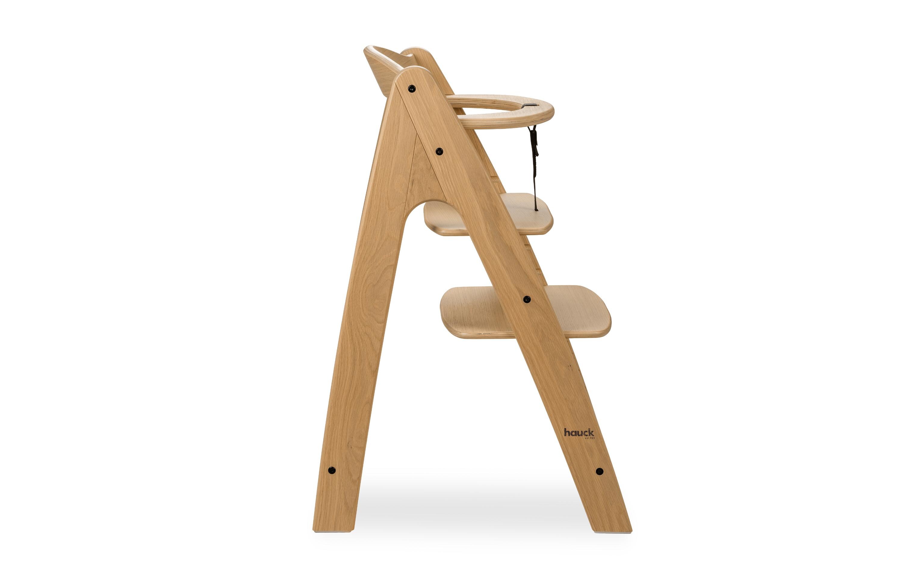 Treppenhochstuhl Arketa Oak<br>Ergonomischer Holzhochstuhl für Kleinkinder