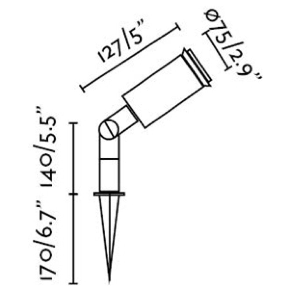 Functionele grondpenspot tuin-4 in zwart