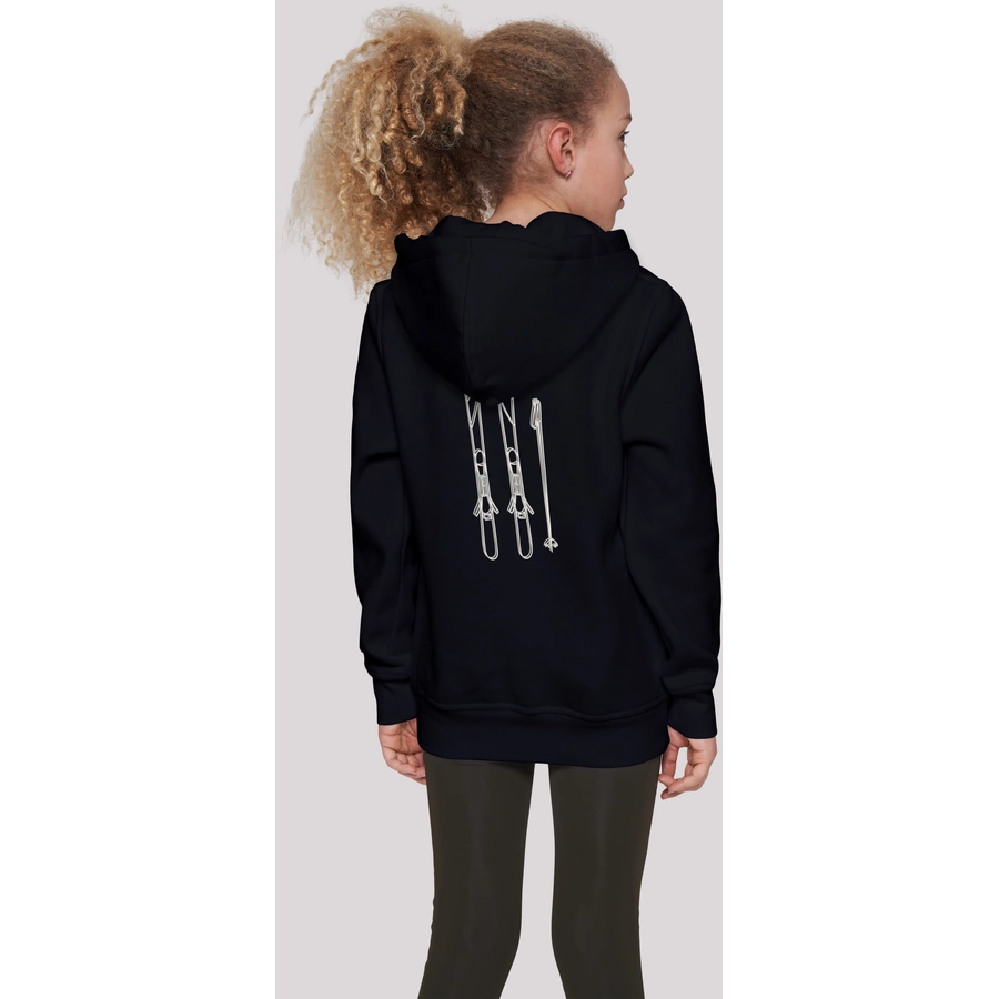 F4NT4STIC Hoodie Ski Pass Urlaub Berge Winter Schnee schwarz