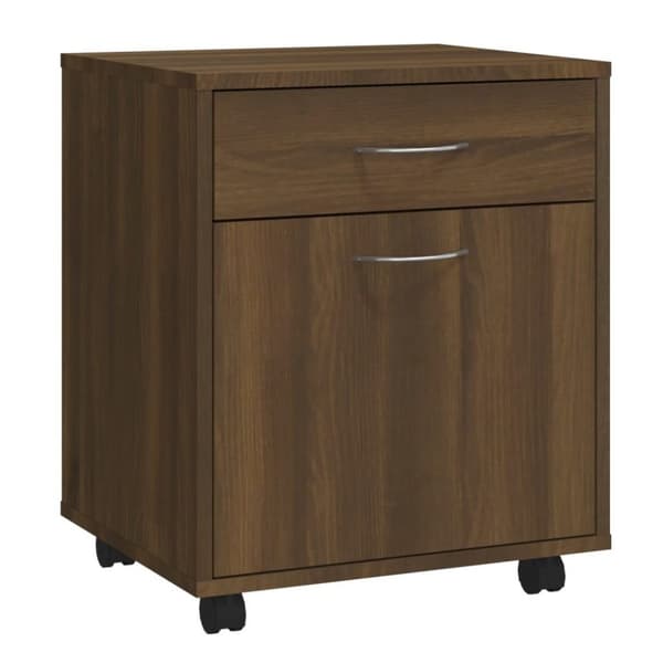 vidaXL Rulleskap brun eik 45x38x54 cm konstruert tre