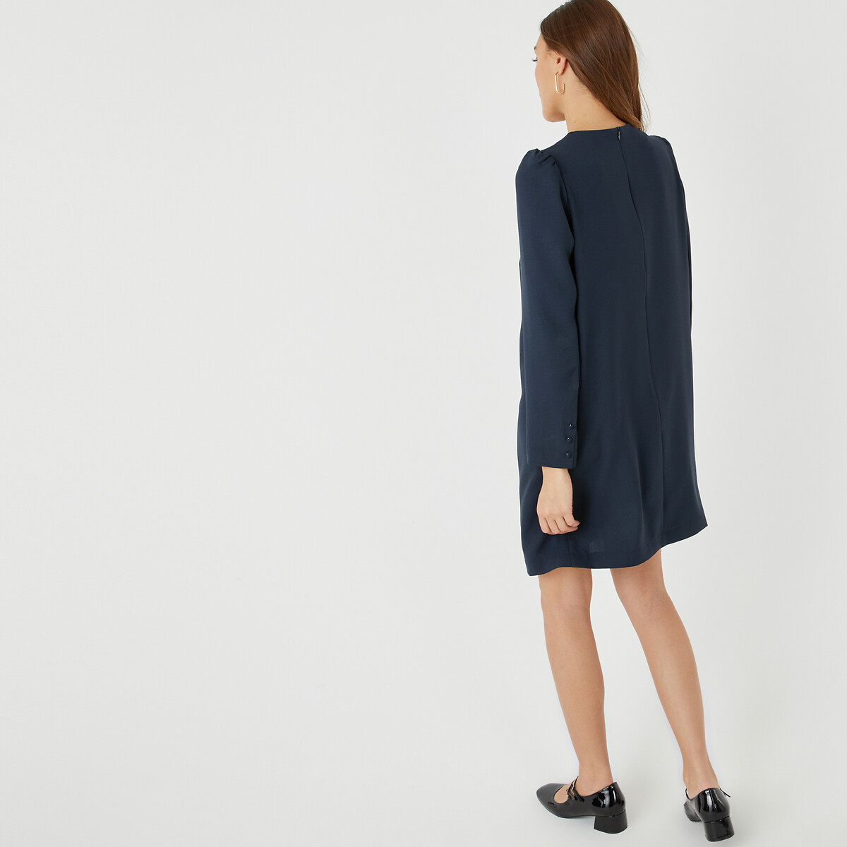 COLEÇÕES LA REDOUTE<br>Vestido reto em poliéster reciclado La Redoute x You