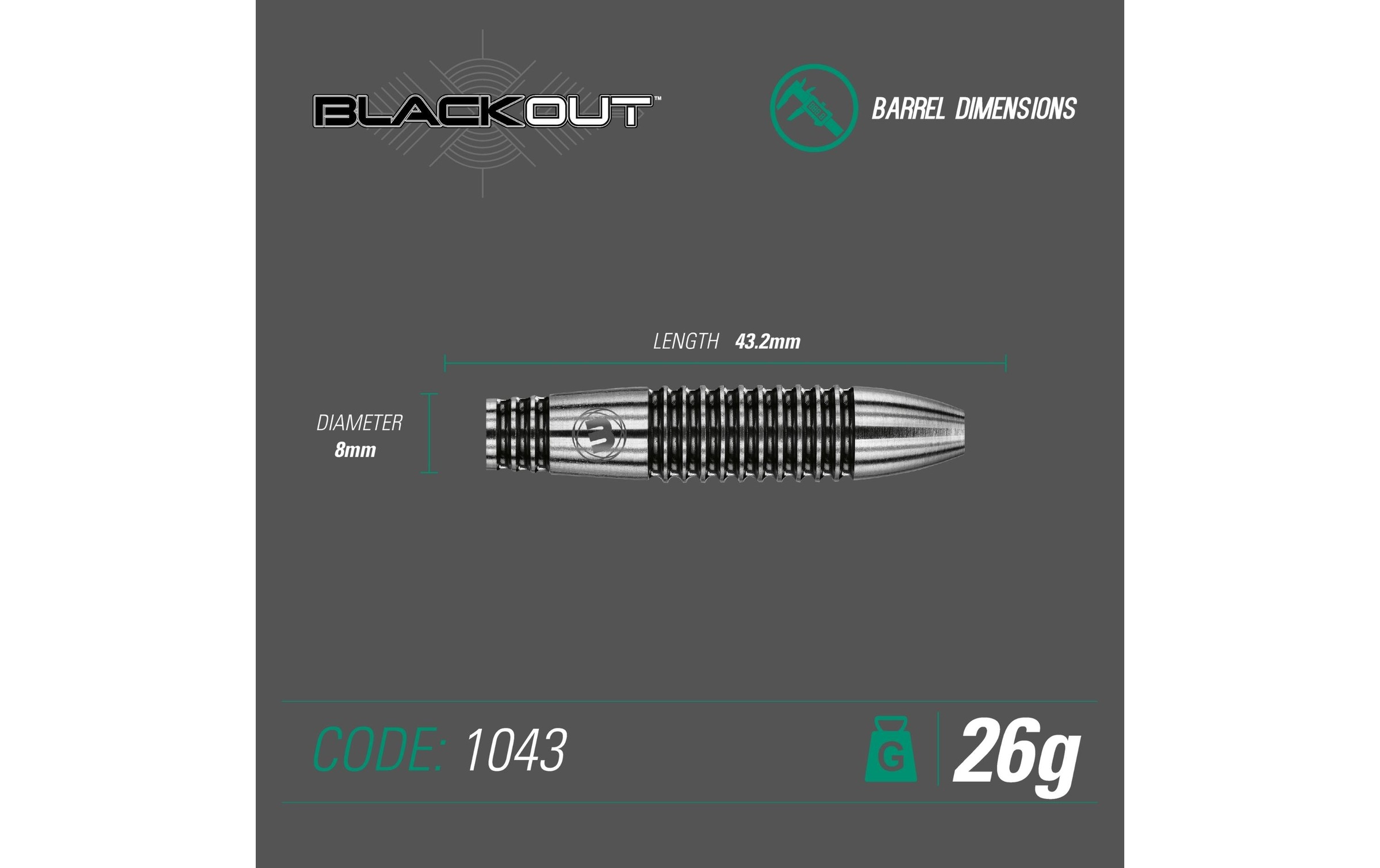Winmau Dartpfeil »Steeldart Blackout 3 Stück«