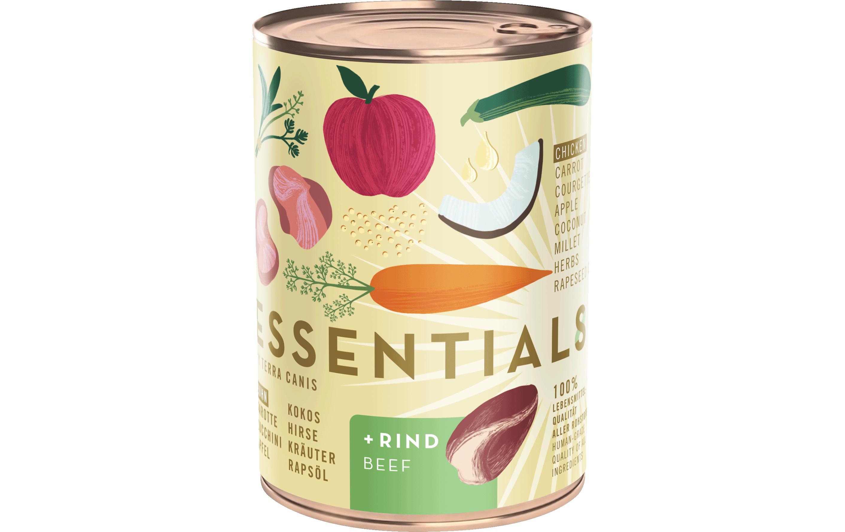 Nassfutter Essential 8 Huhn & Rind, 385 gAlleinfuttermittel für ausgewachsene Hunde