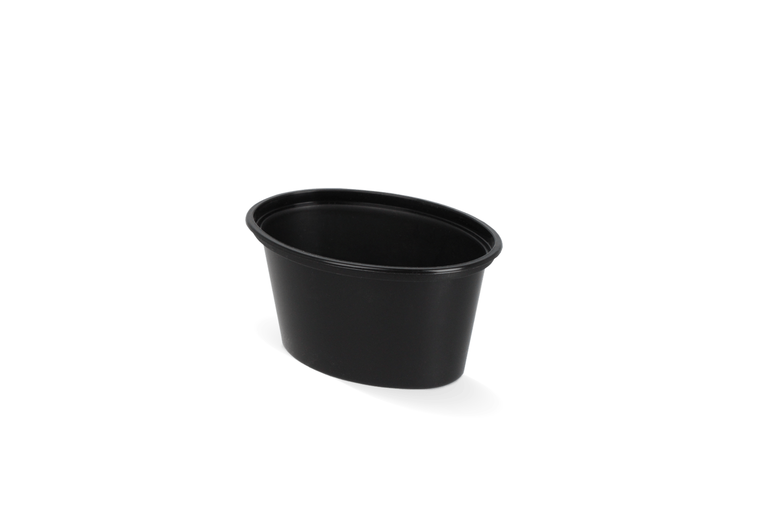 Ovaal sausbakje 2oz 50ml Ø70mm Zwart