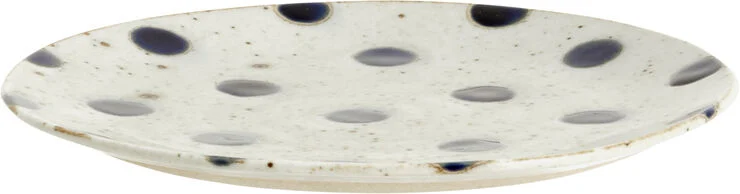 Nordal GRAINY saucer/cake plate, sand/dark blue