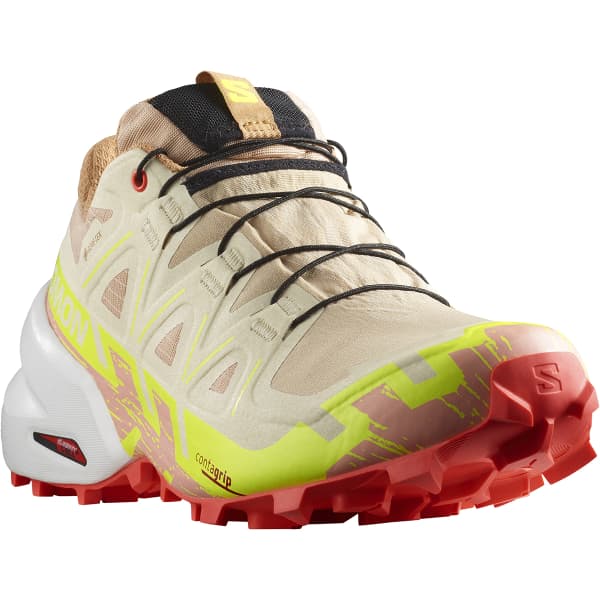 Chaussure trail SALOMON SPEEDCROSS 6 GORE-TEX W HAZELNUT/SAFETY YELLOW/FIERY CORAL