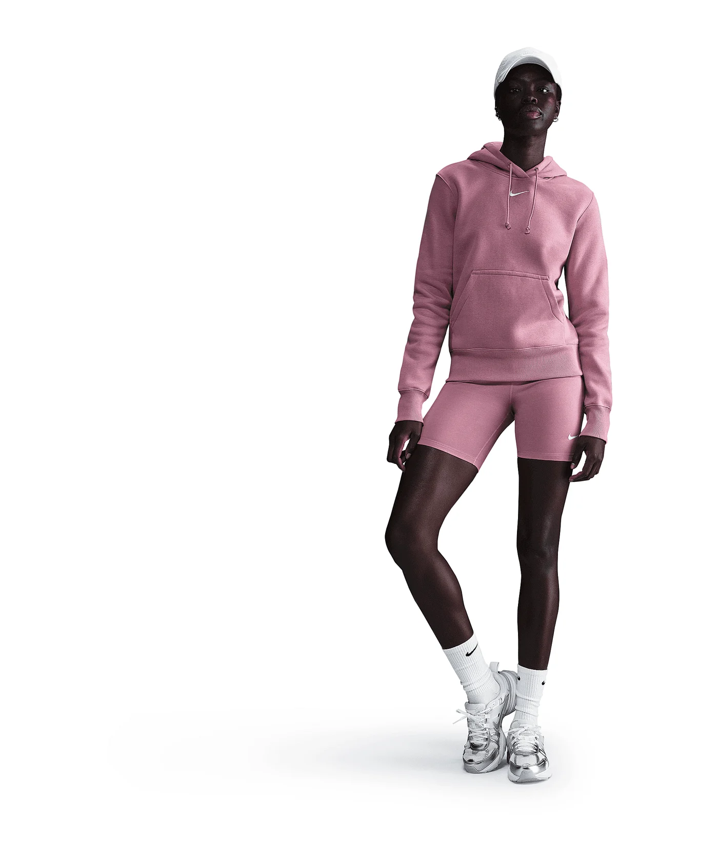 Nike Phoenix Fleece Hoody Damen Pink F699