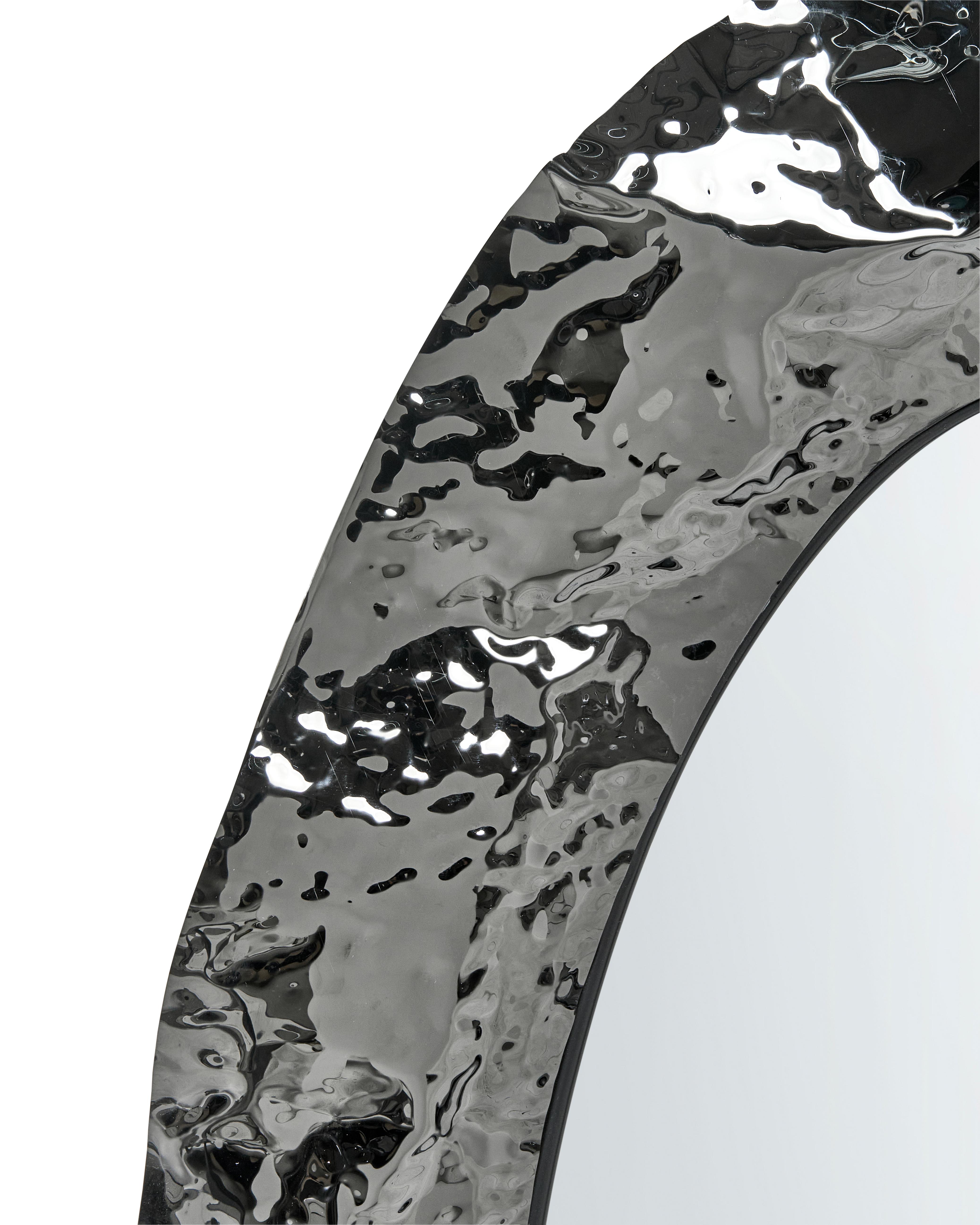 Wandspiegel LOGNES 56 cm 95 cm Zwart