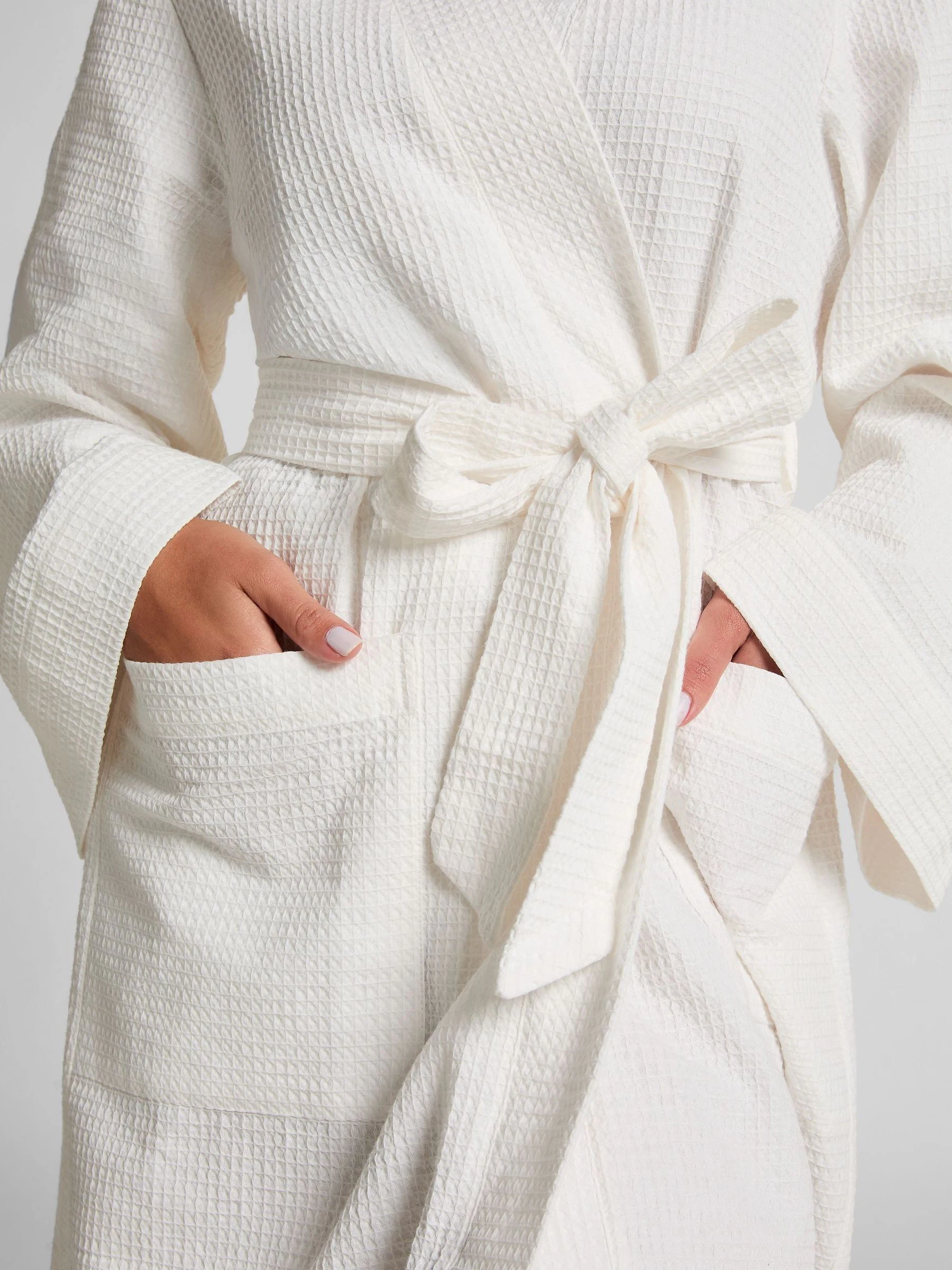 Wit - Hunkemöller Waffle White Bathrobe